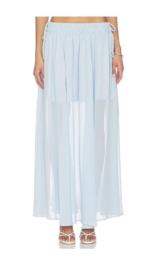 line & dot amorette skirt in baby blue.