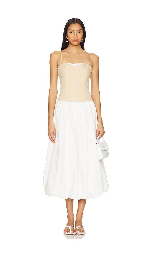 line & dot anthia dress in white.