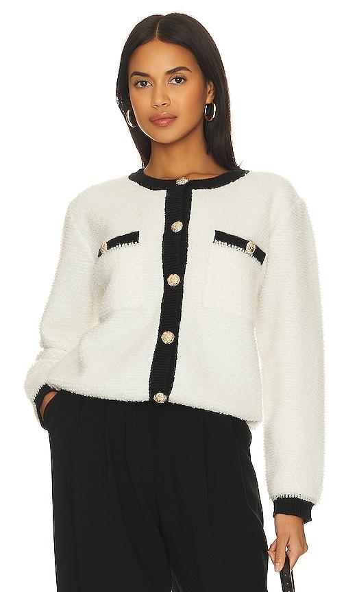 line & dot bon sweater in white.