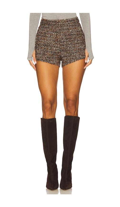 line & dot clyde short in brown.