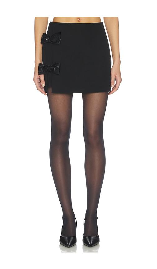 line & dot elodie mini skirt in black.