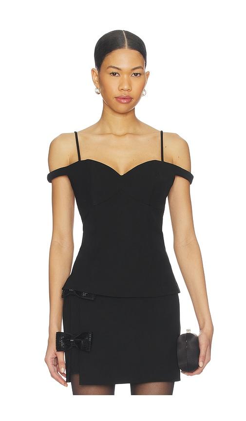 line & dot elodie top in black.