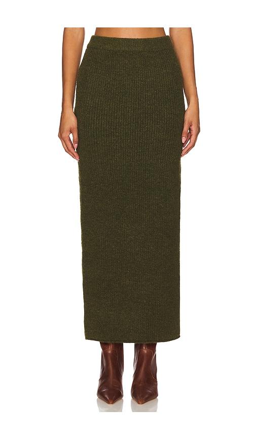 line & dot hart skirt in olive.