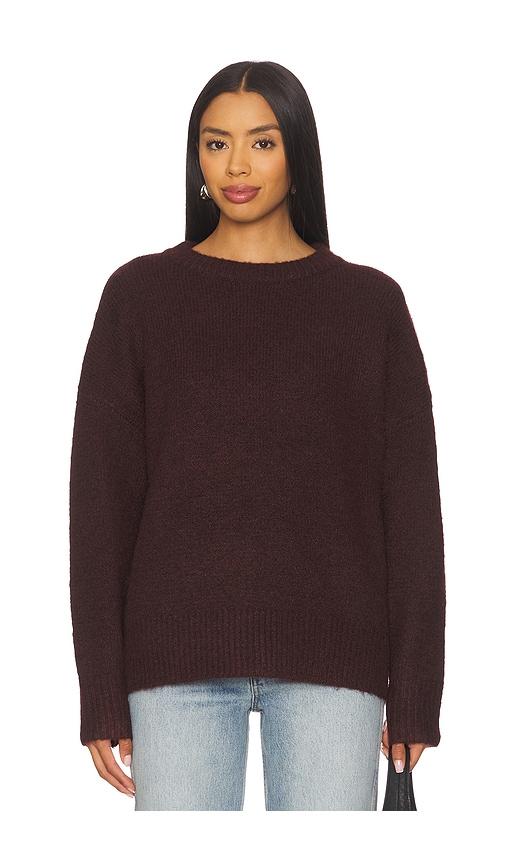 line & dot hart sweater in burgundy.