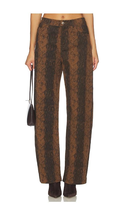 line & dot iggy pant in brown.