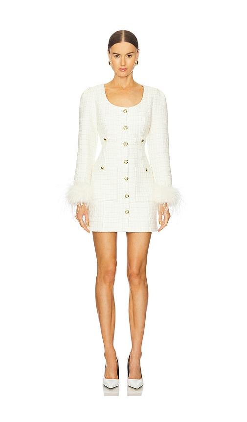 line & dot kinzie mini dress in ivory.
