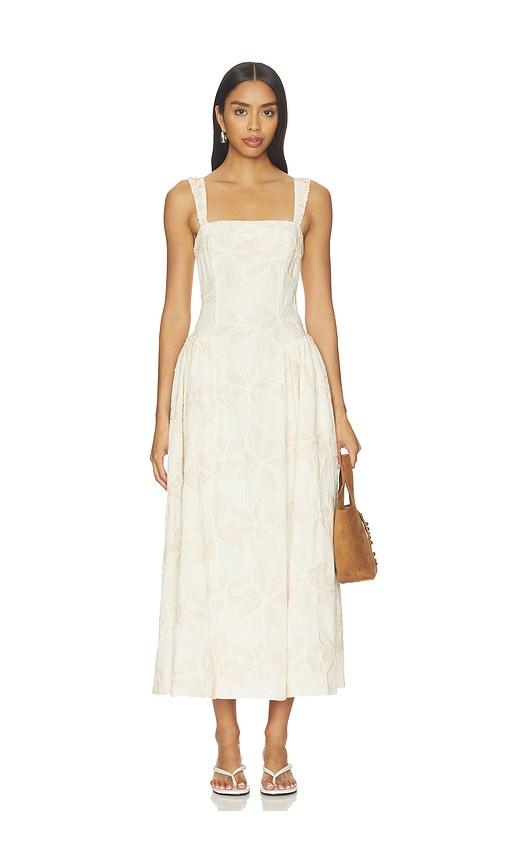 line & dot lilianna dress in neutral.