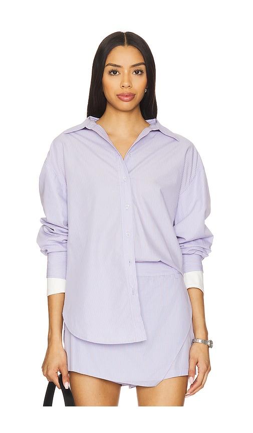 line & dot maxin shirt in lavender.