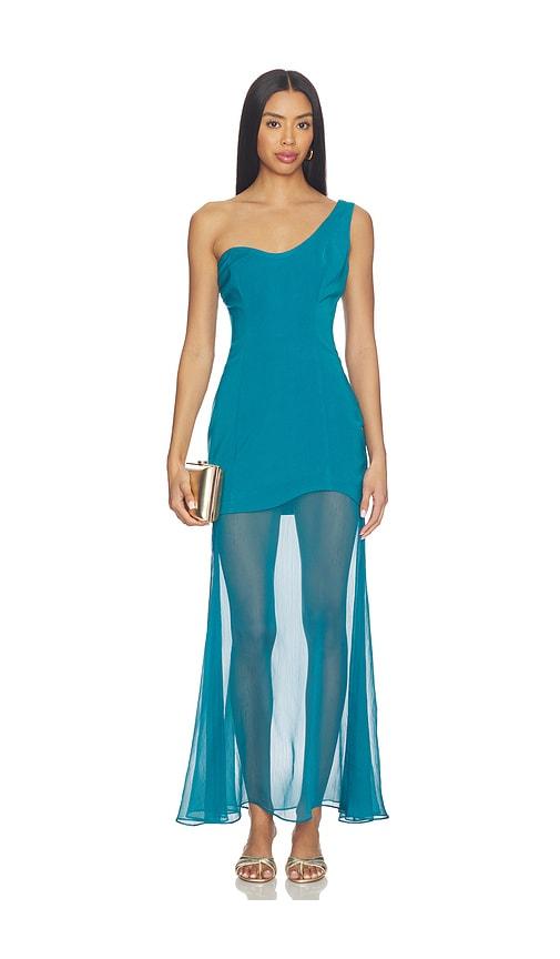 line & dot nikoleta dress in teal.