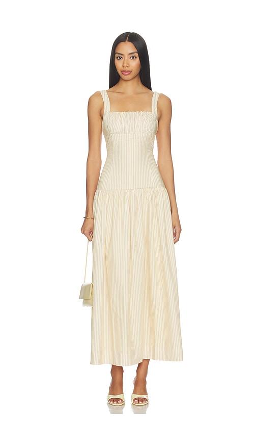 line & dot noemi maxi dress in lemon.