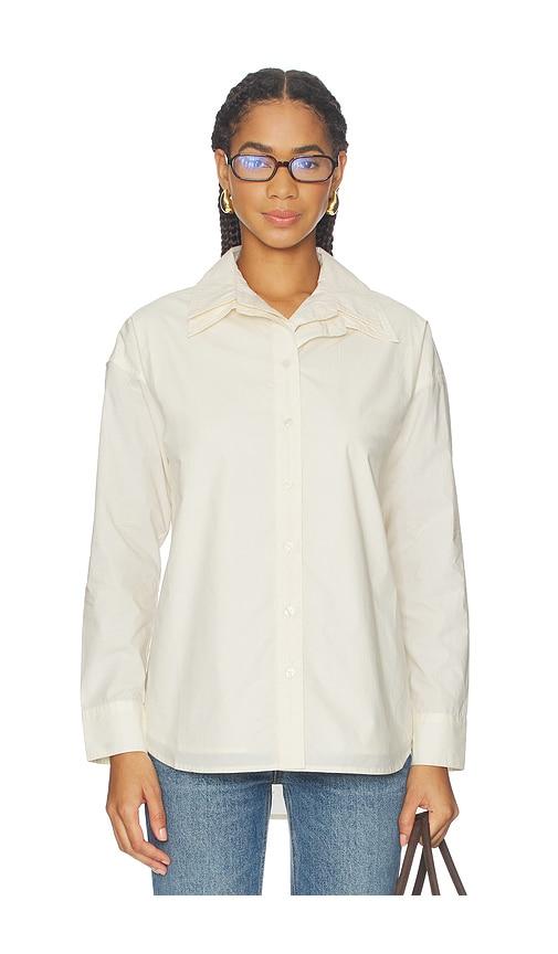 line & dot palermo double layer shirt in cream.
