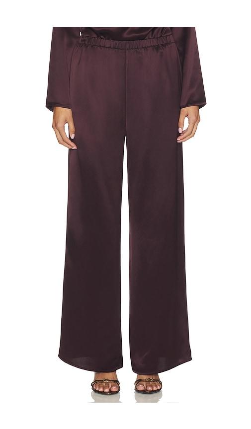 line & dot petrea pant in burgundy.