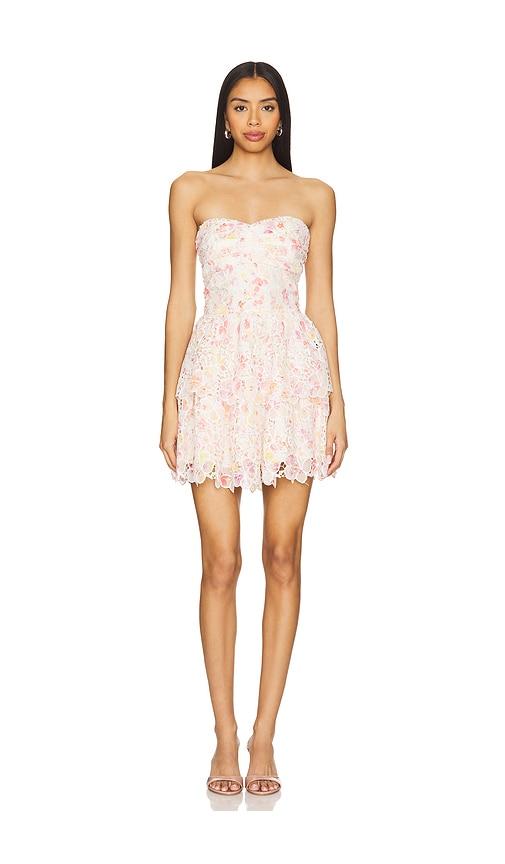 line & dot rosa mini dress in cream.