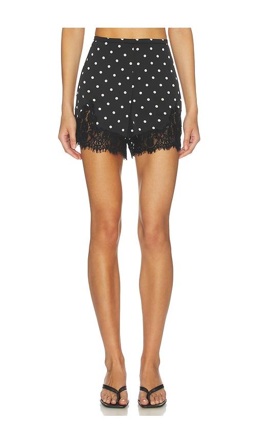line & dot sophie shorts in black.