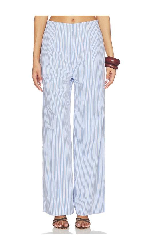 line & dot x revolve claudine pant in blue.