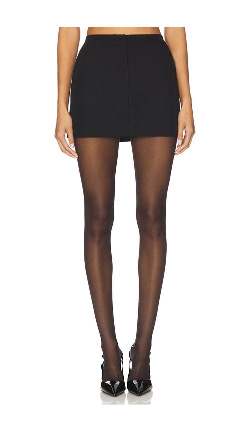 line & dot x revolve derrick mini skirt in black.
