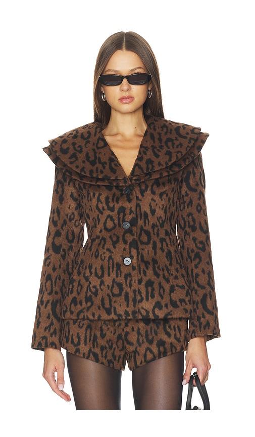 line & dot zahara jacket in brown.