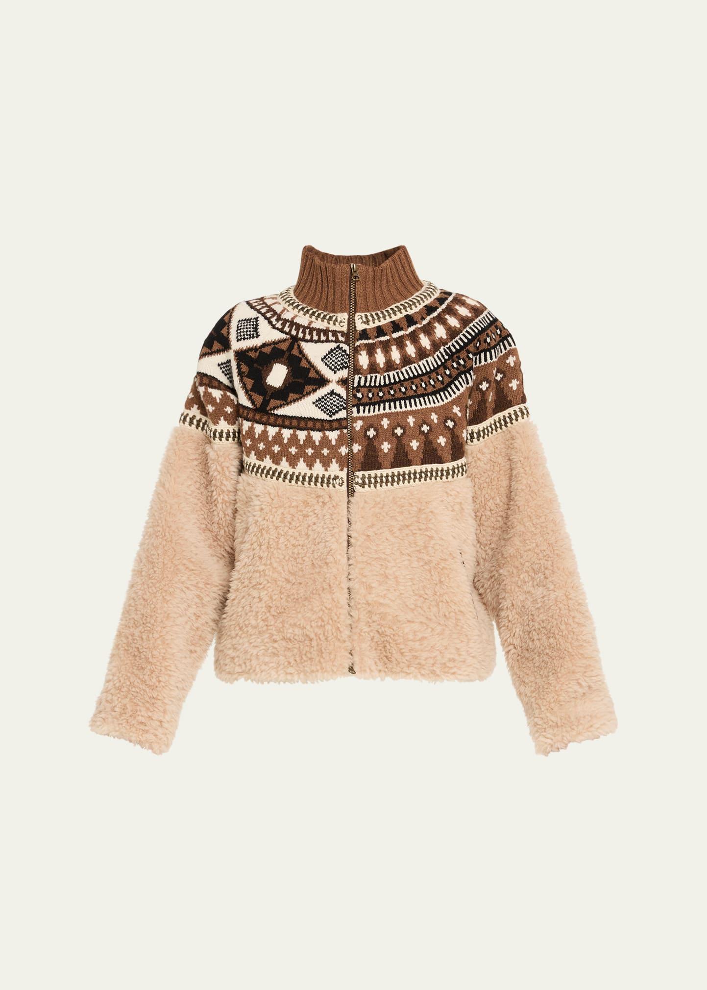 linea fair isle combo jacket