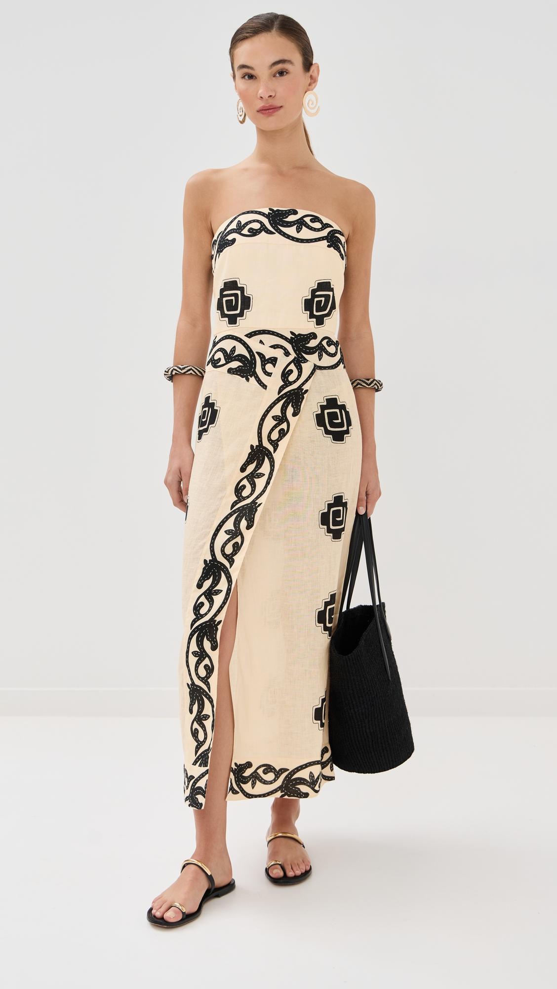 linen ancient ankle dress