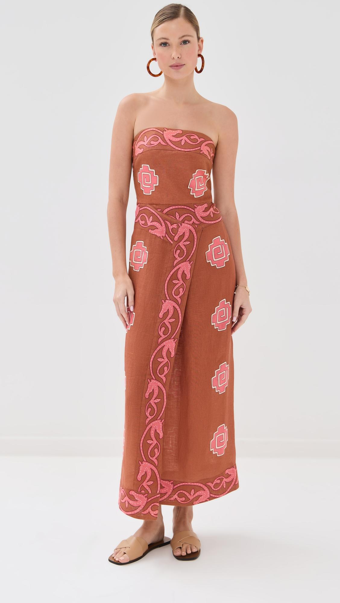 linen ancient ankle dress