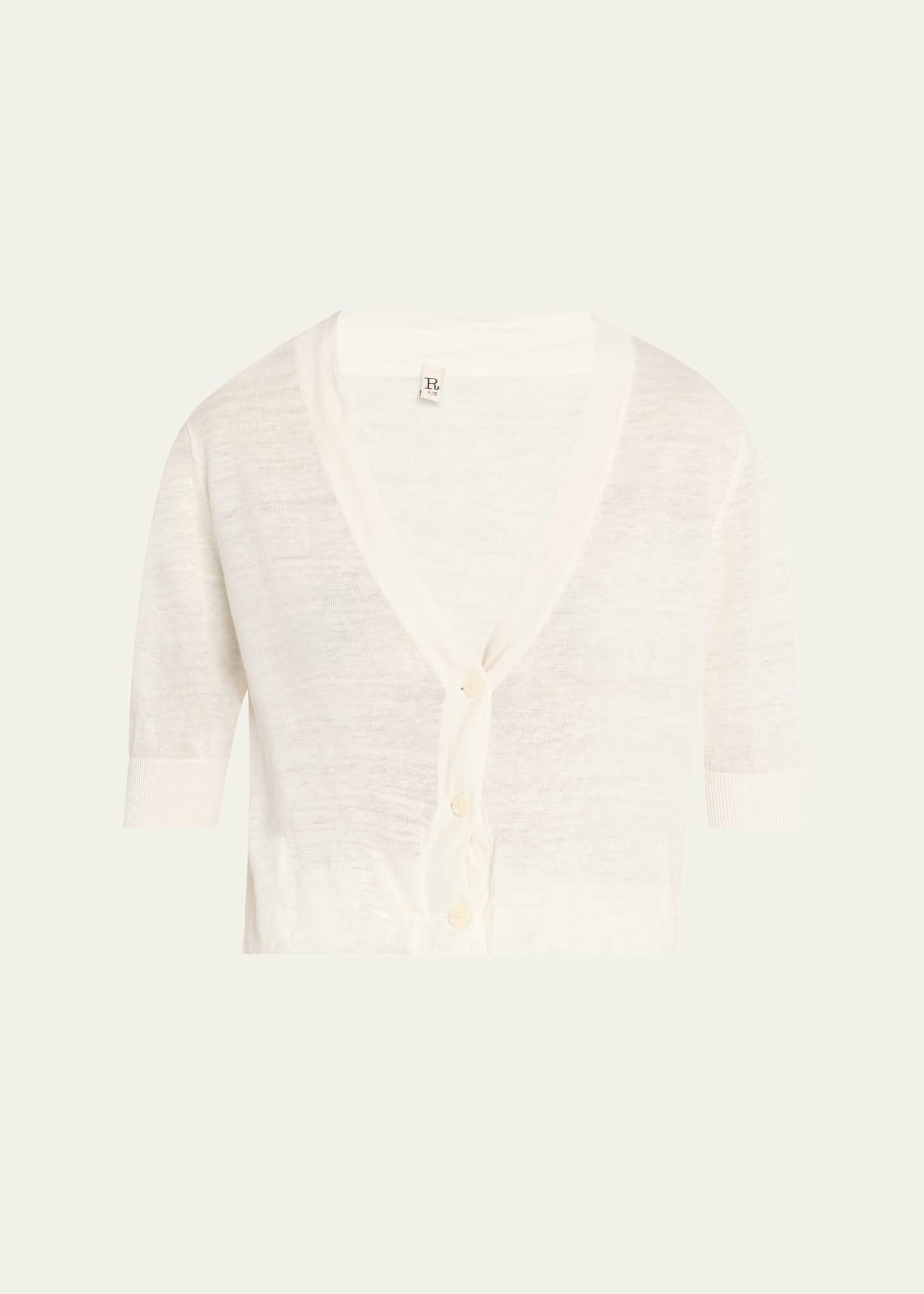 linen balloon cardigan