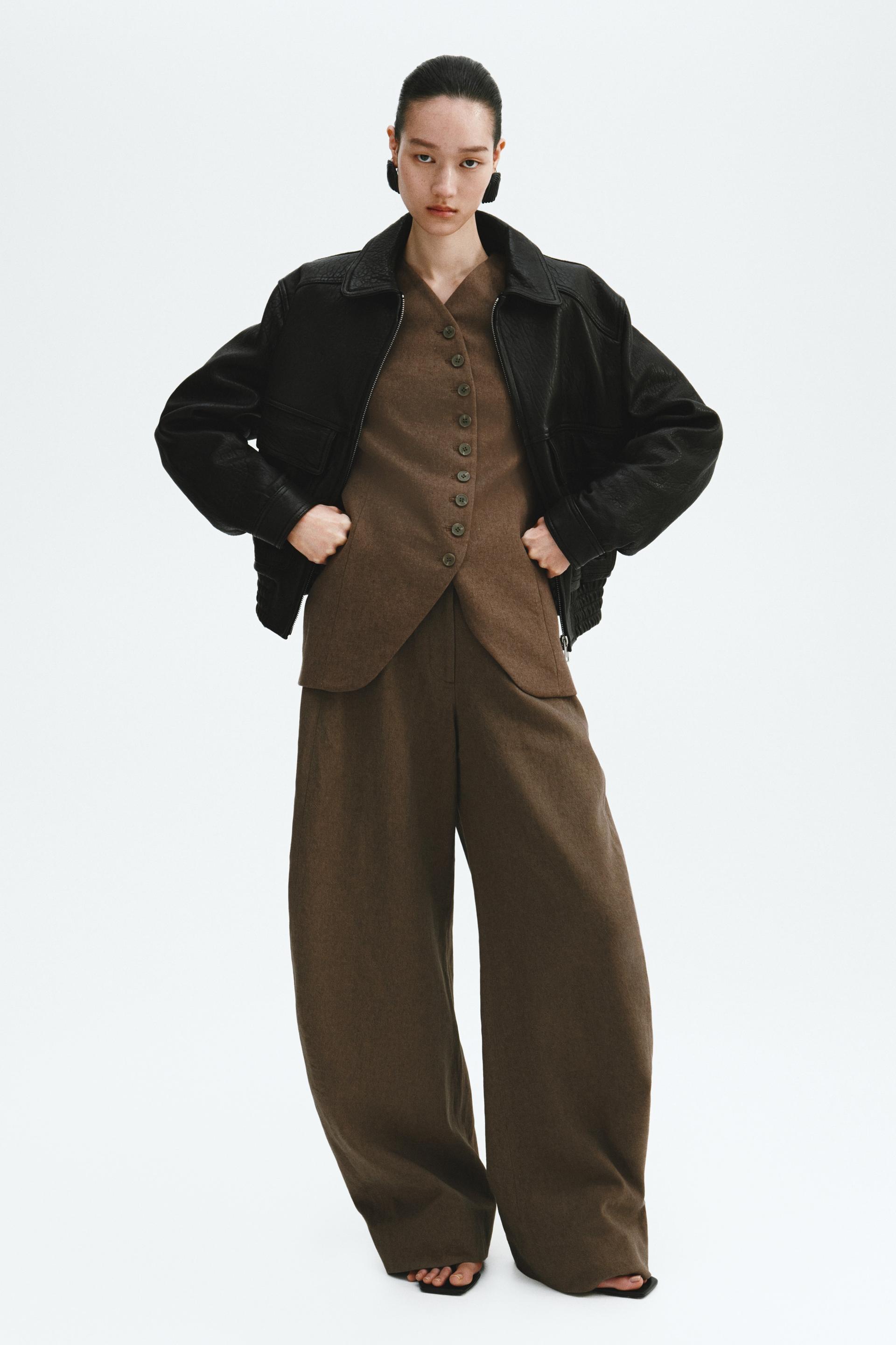 linen-blend balloon pants
