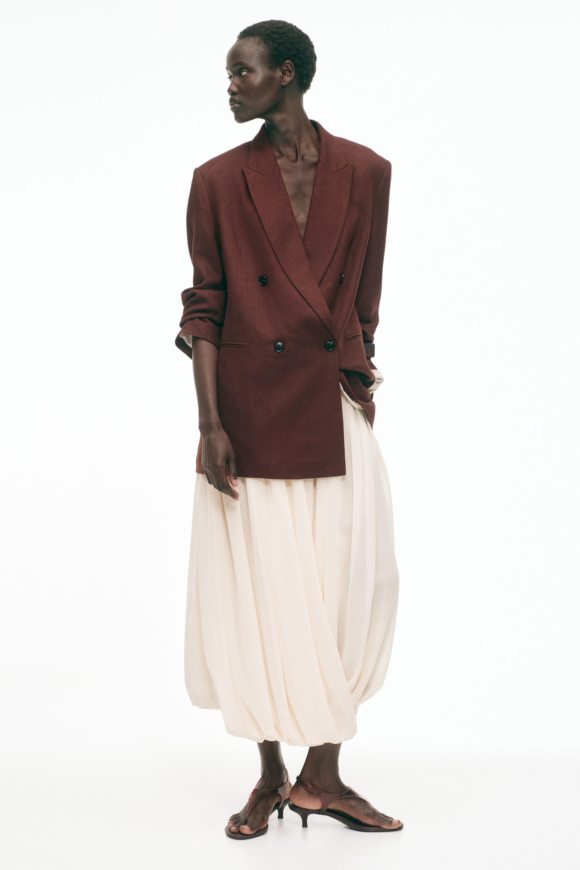 linen-blend blazer
