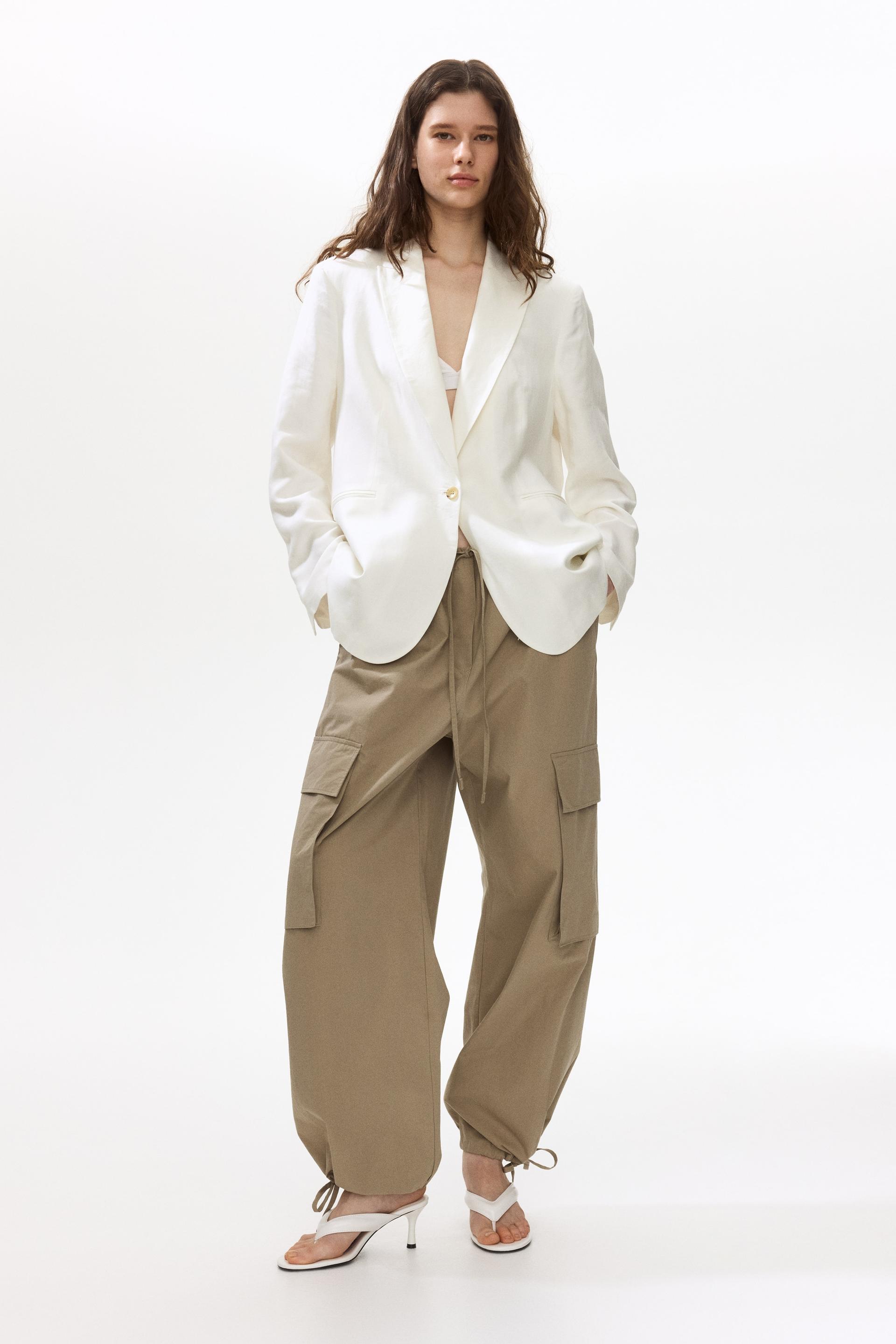 linen-blend blazer