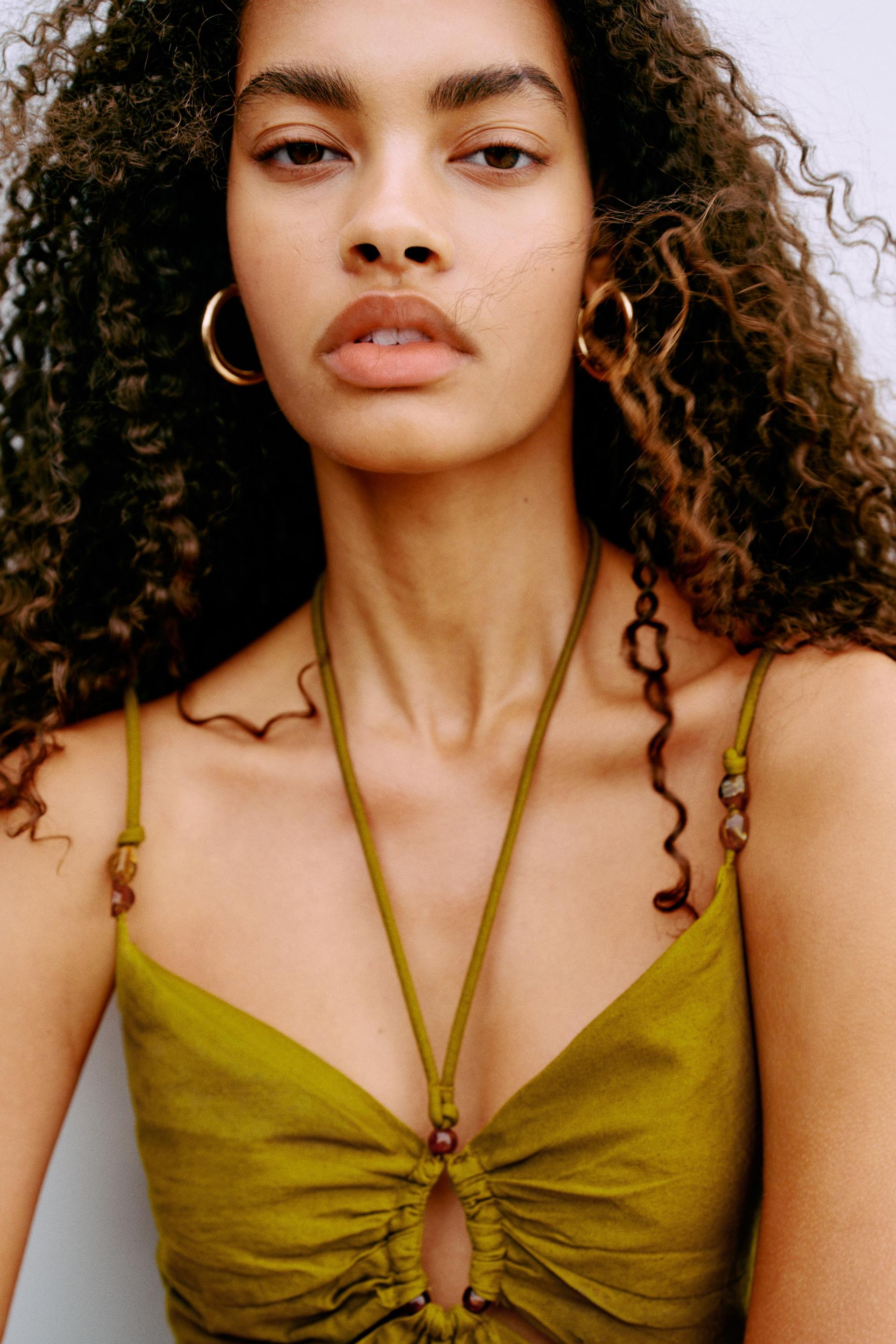 linen-blend camisole top