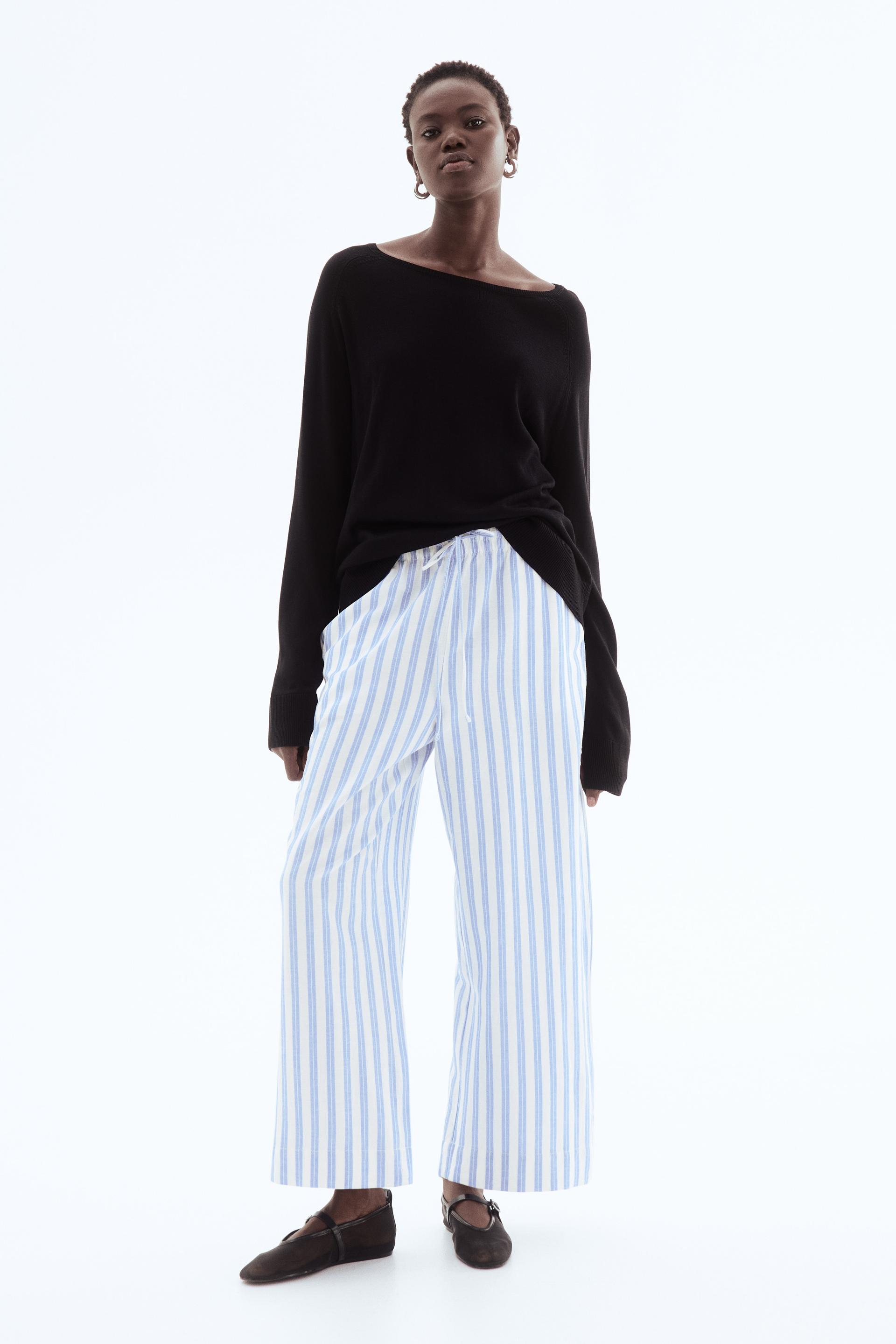 linen-blend crop pants