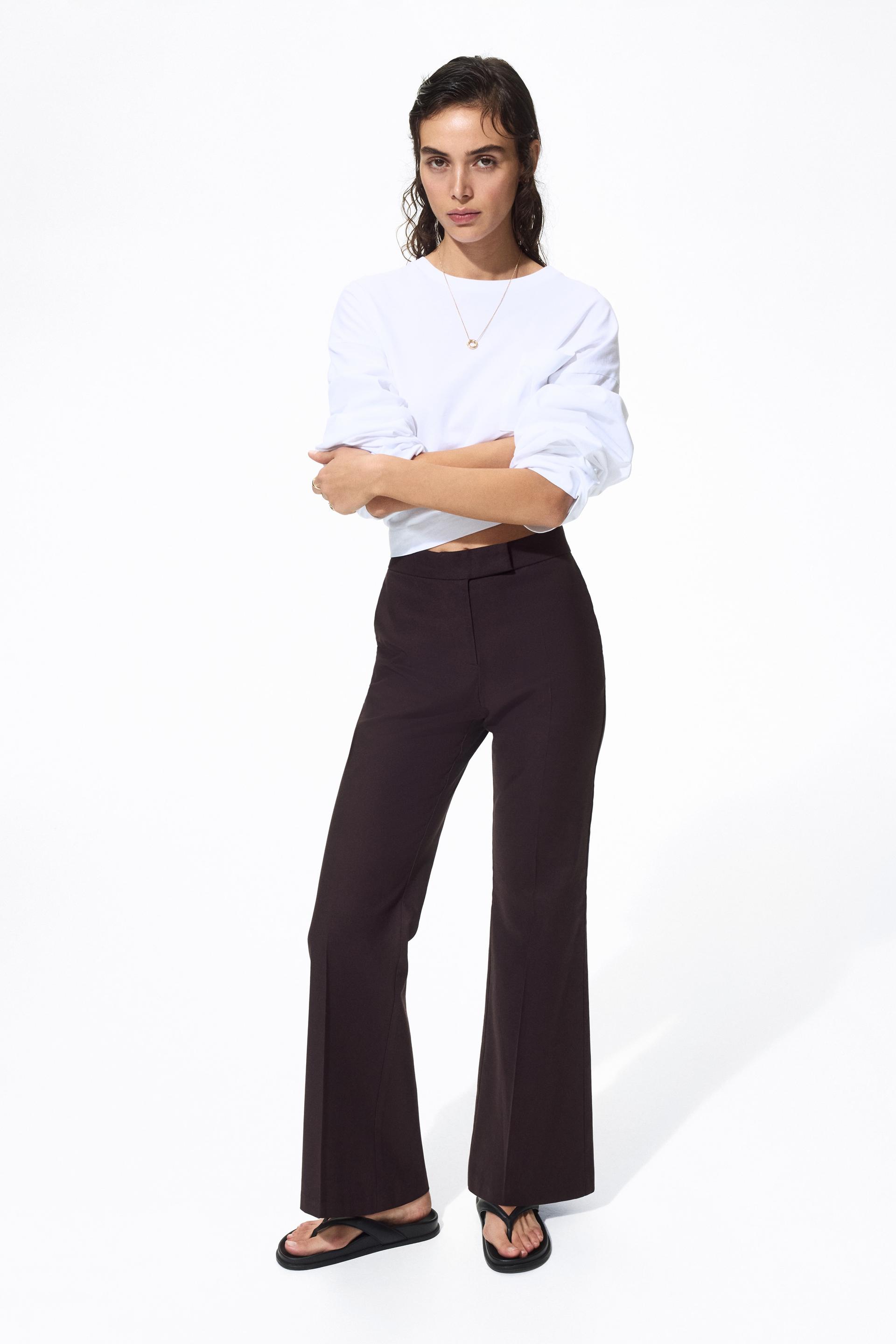linen-blend dress pants