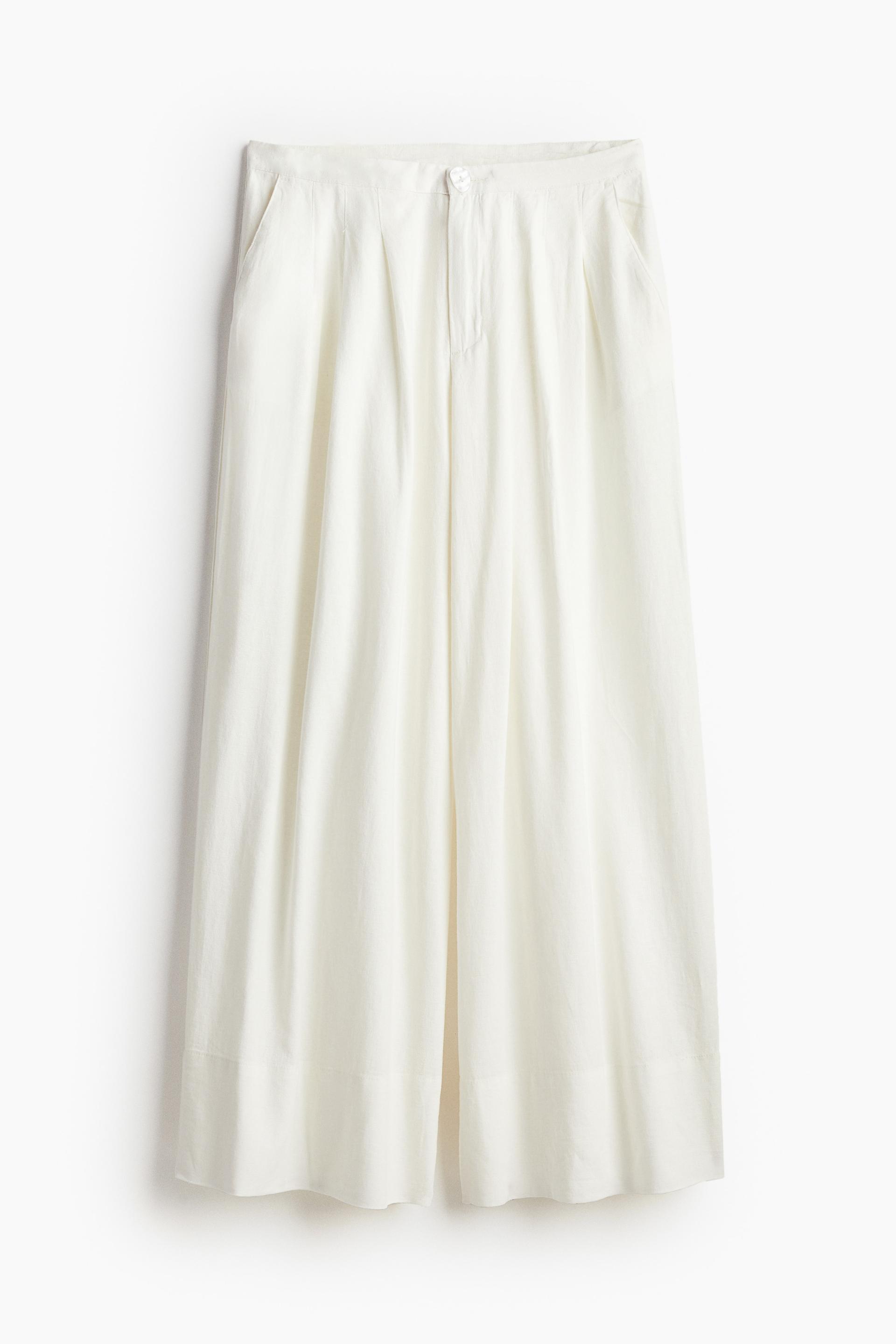 linen-blend dress pants