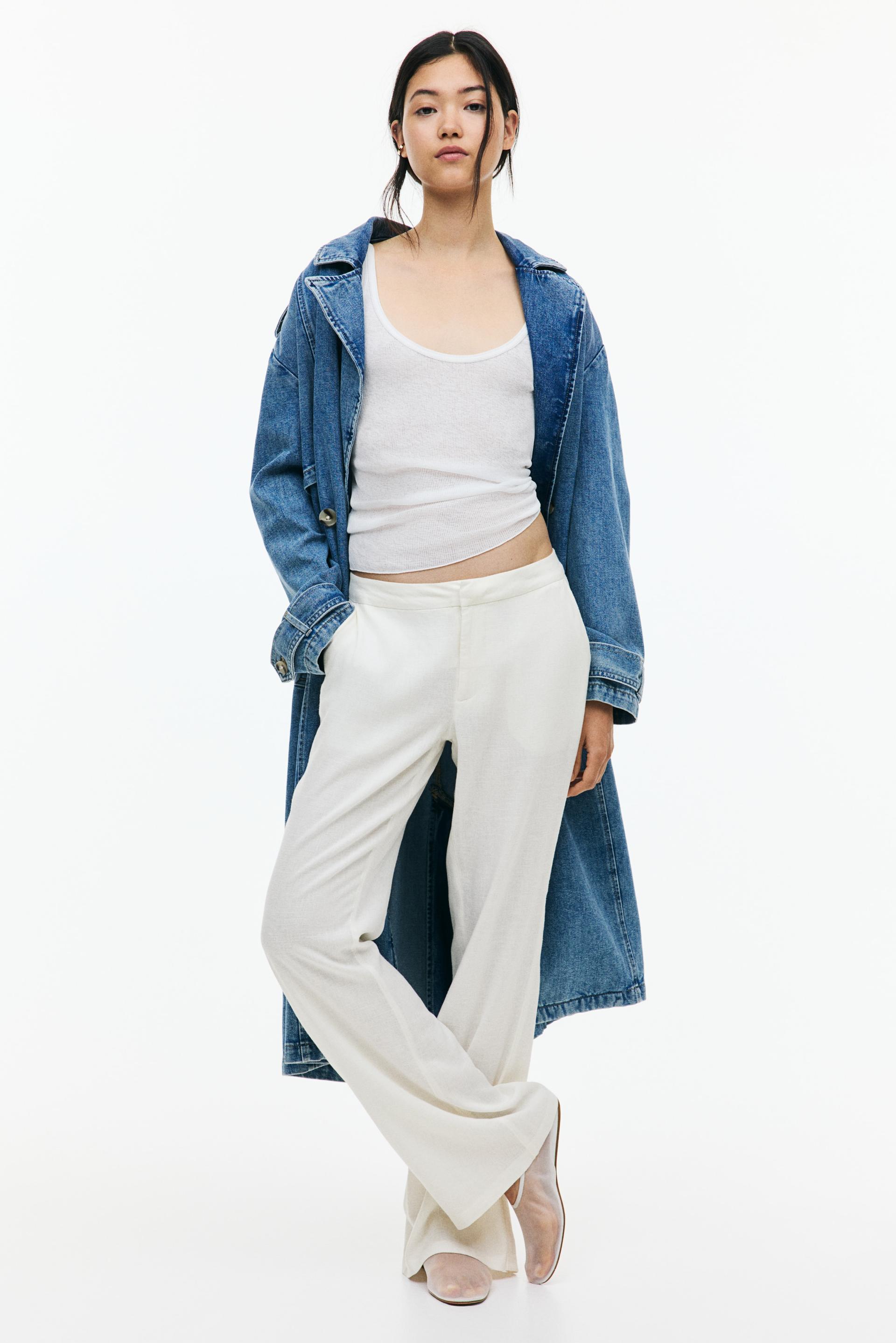 linen-blend dress pants