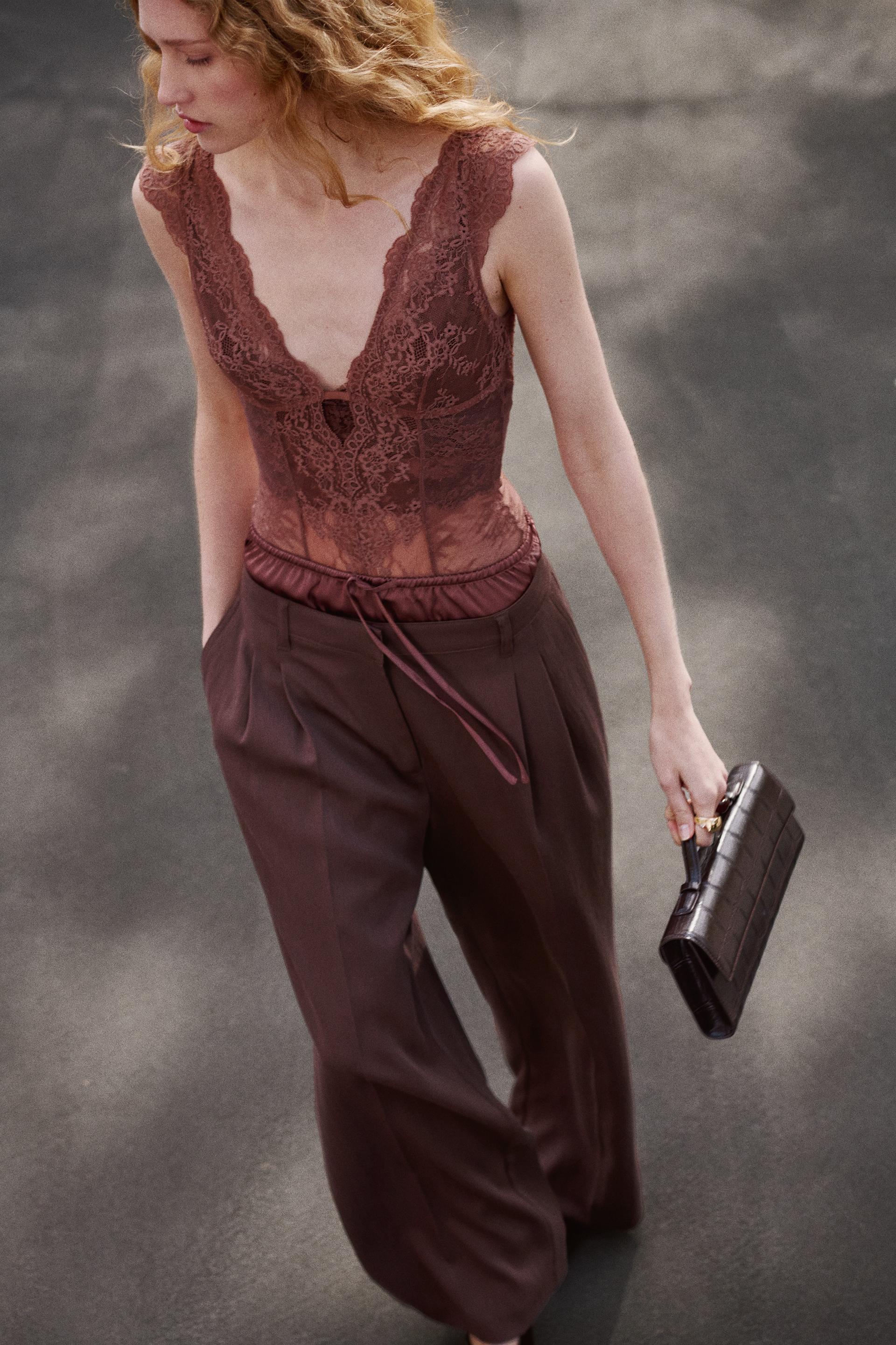 linen-blend dress pants