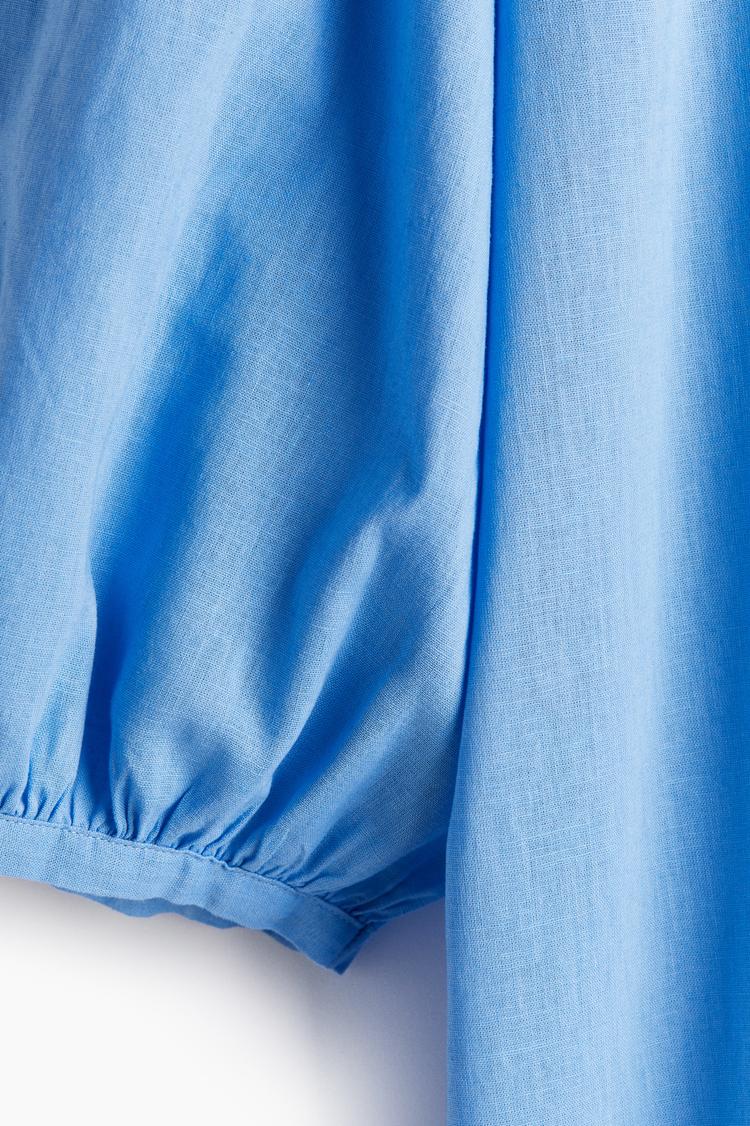 linen-blend dress