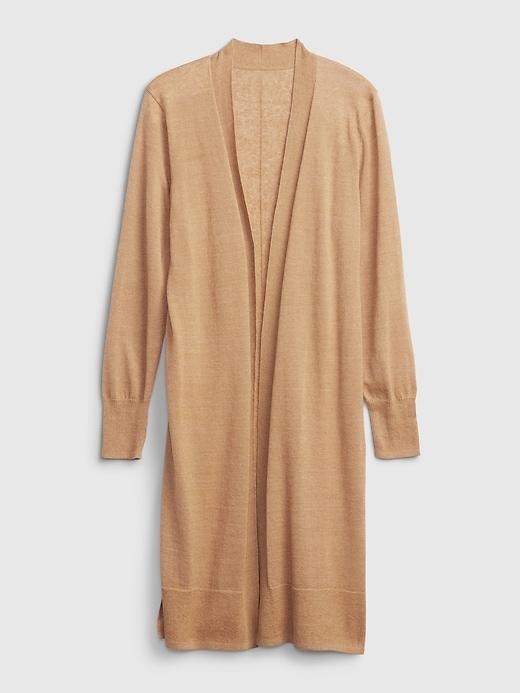 linen blend duster cardigan