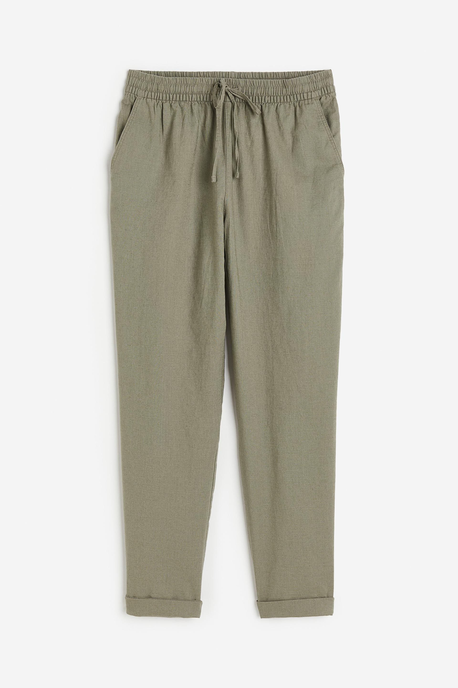 linen-blend joggers