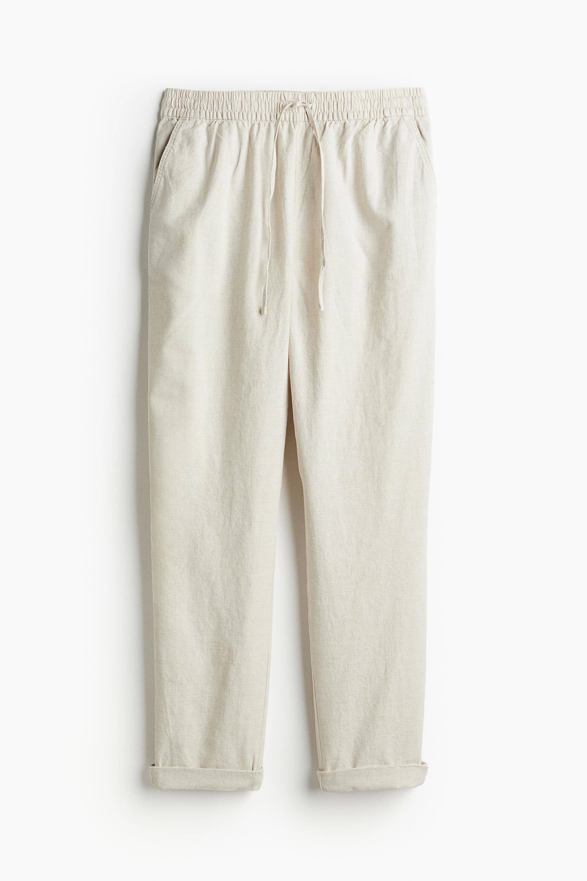 linen-blend joggers