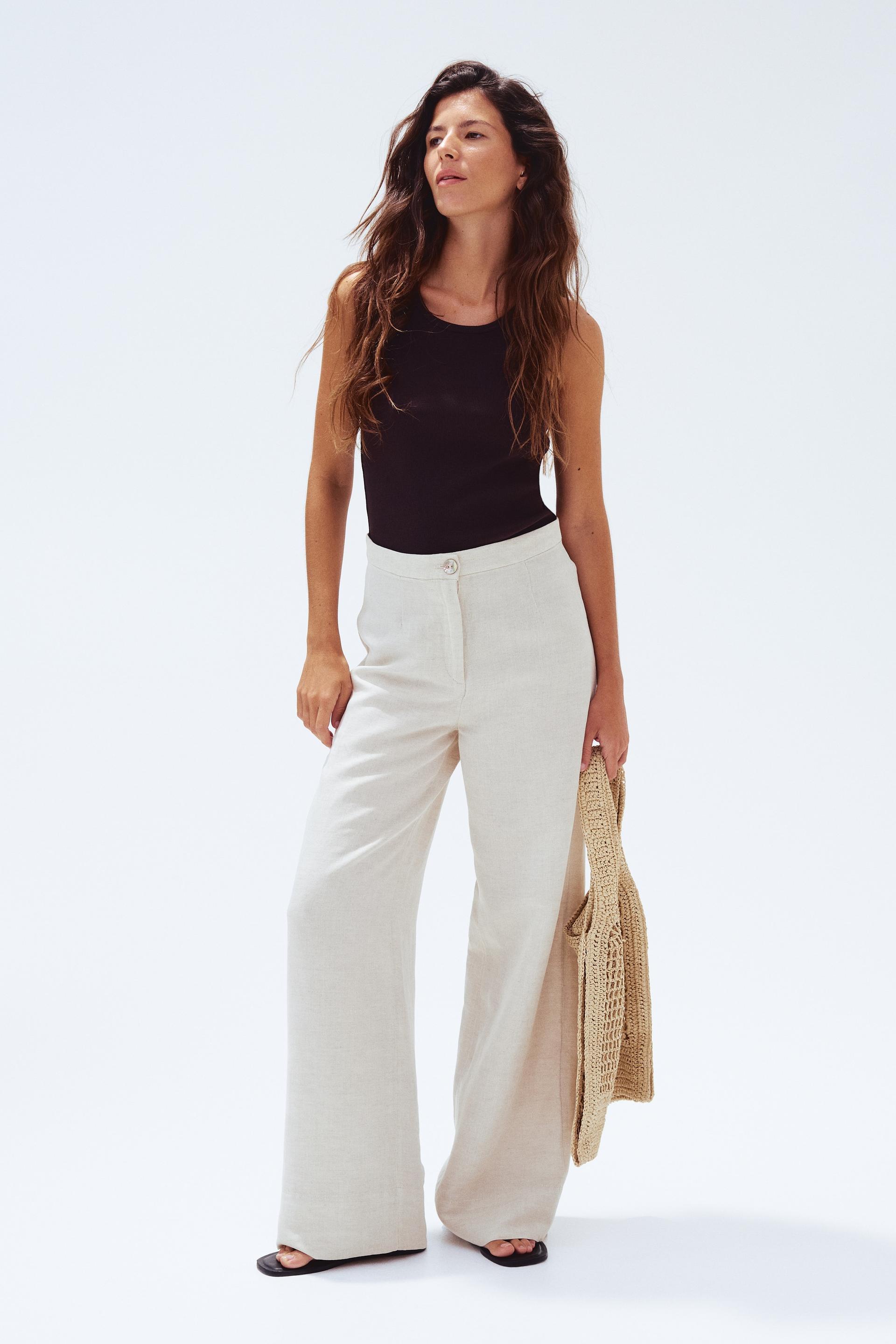 linen-blend pants