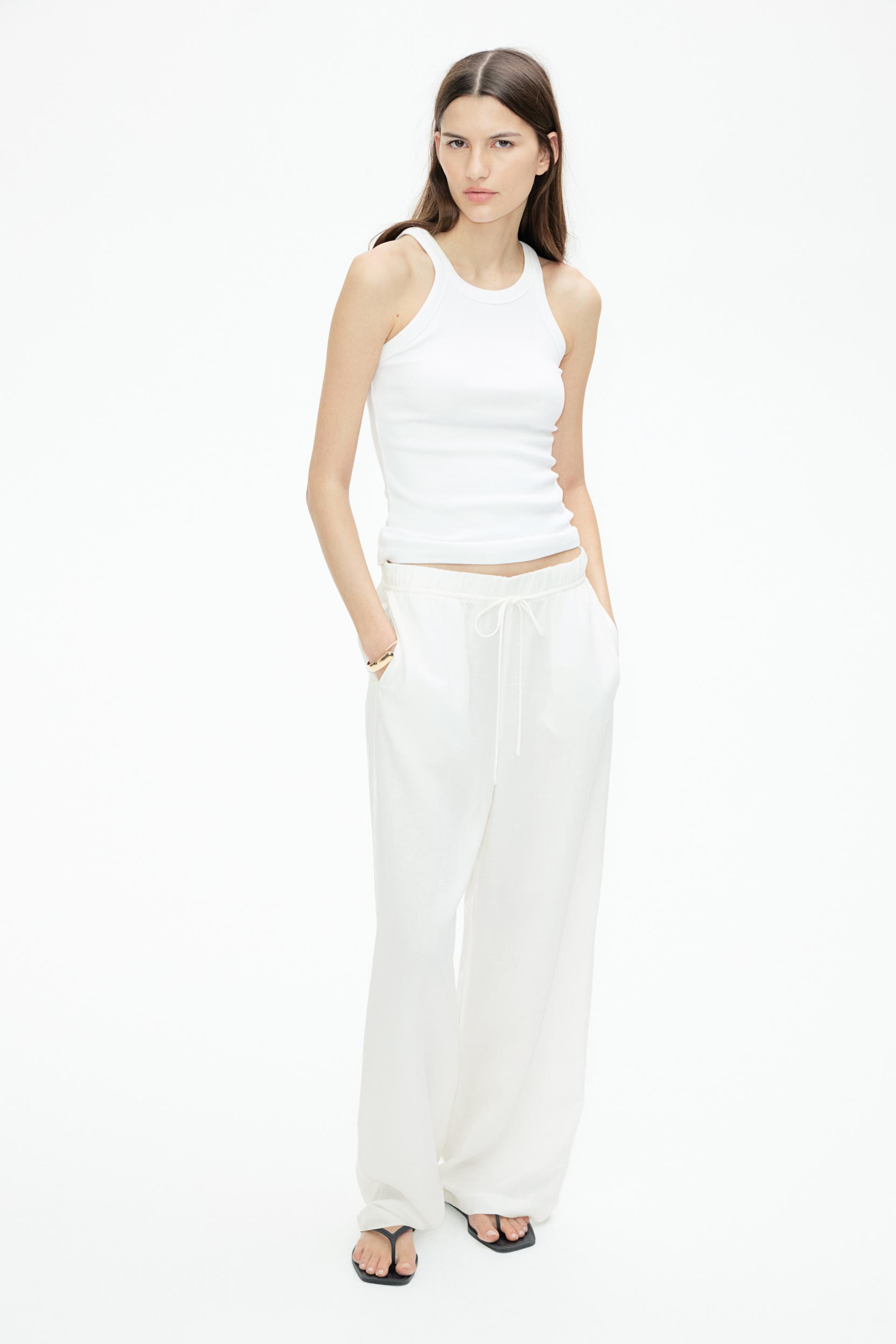 linen-blend pants