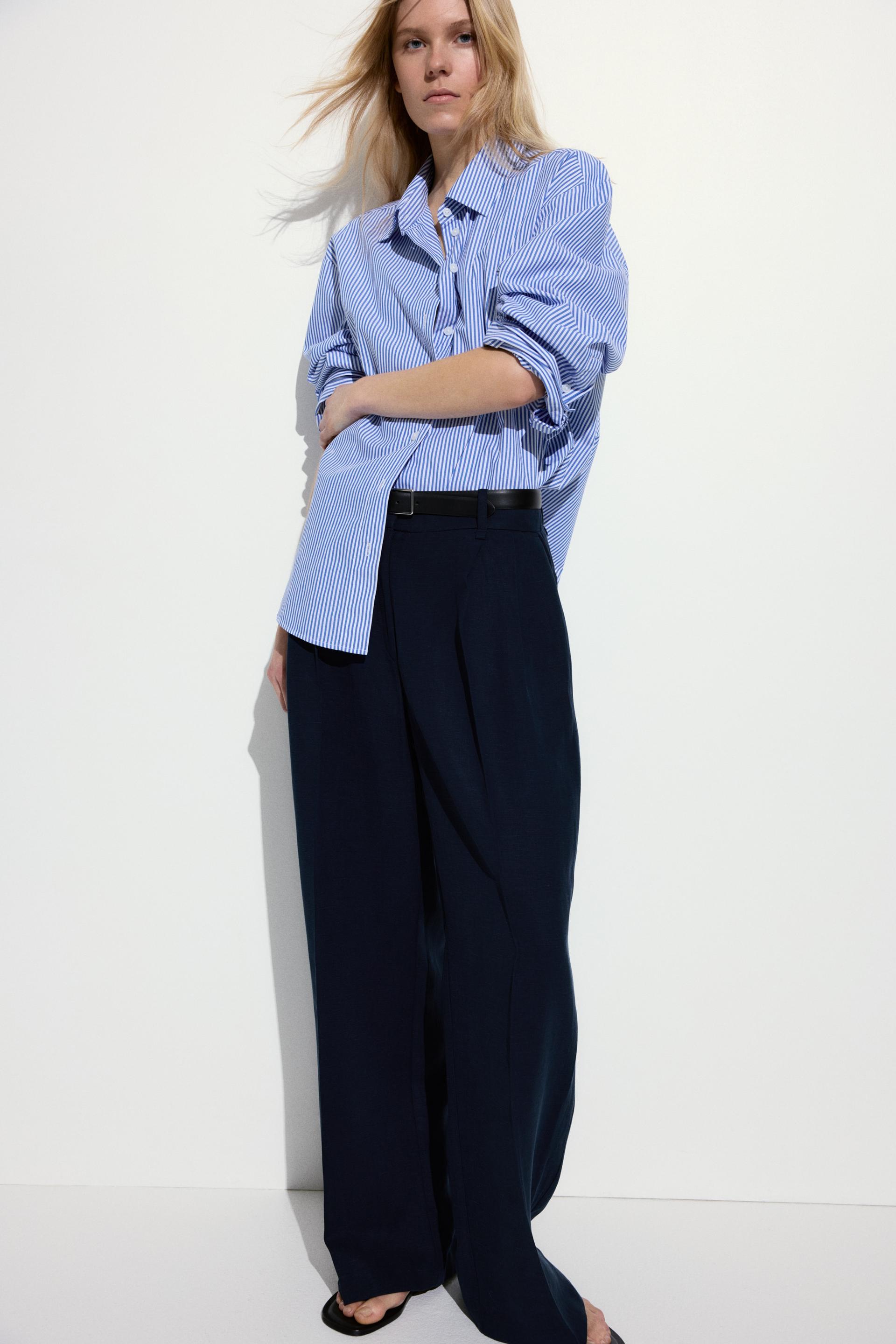 linen-blend pants