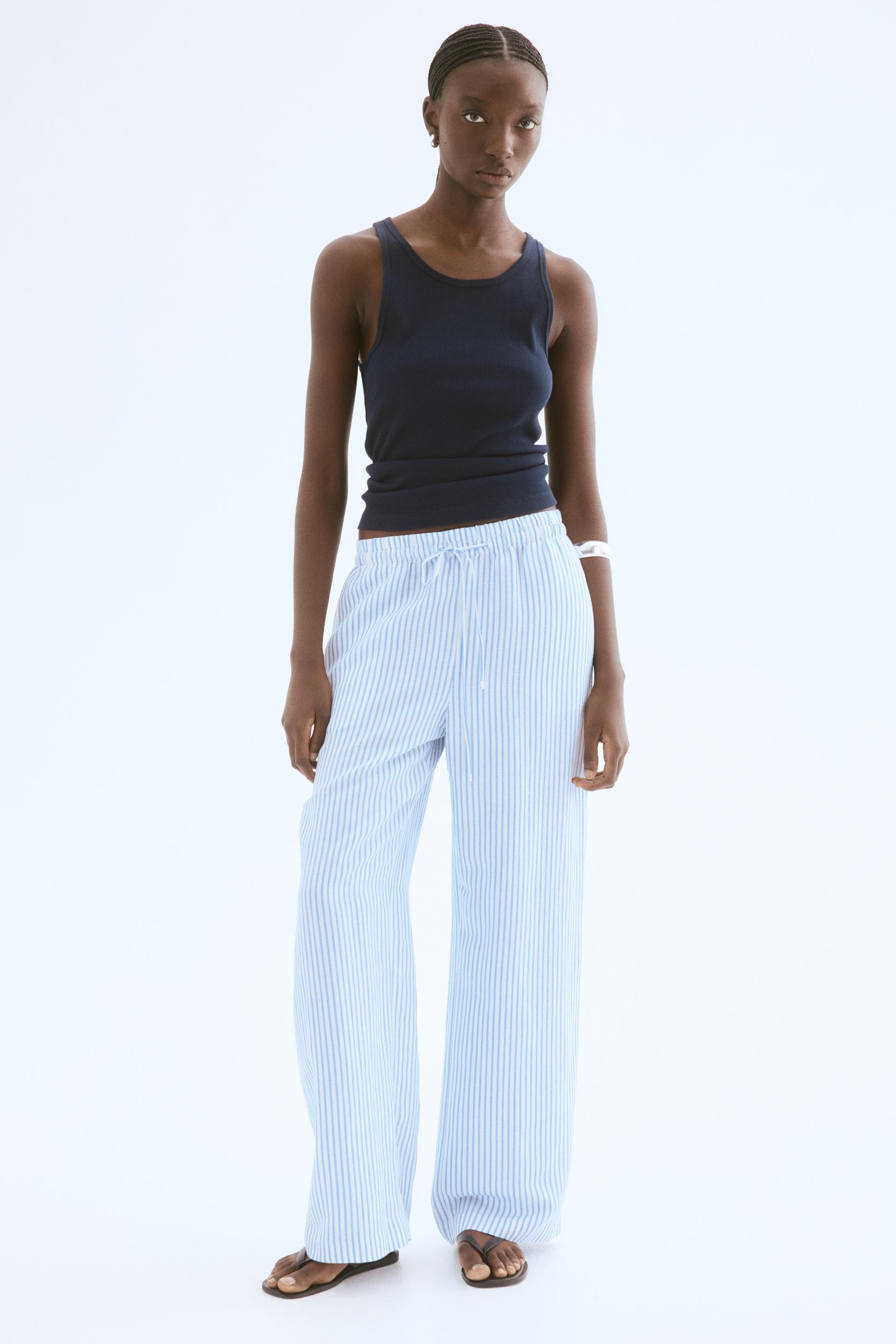 linen-blend pants