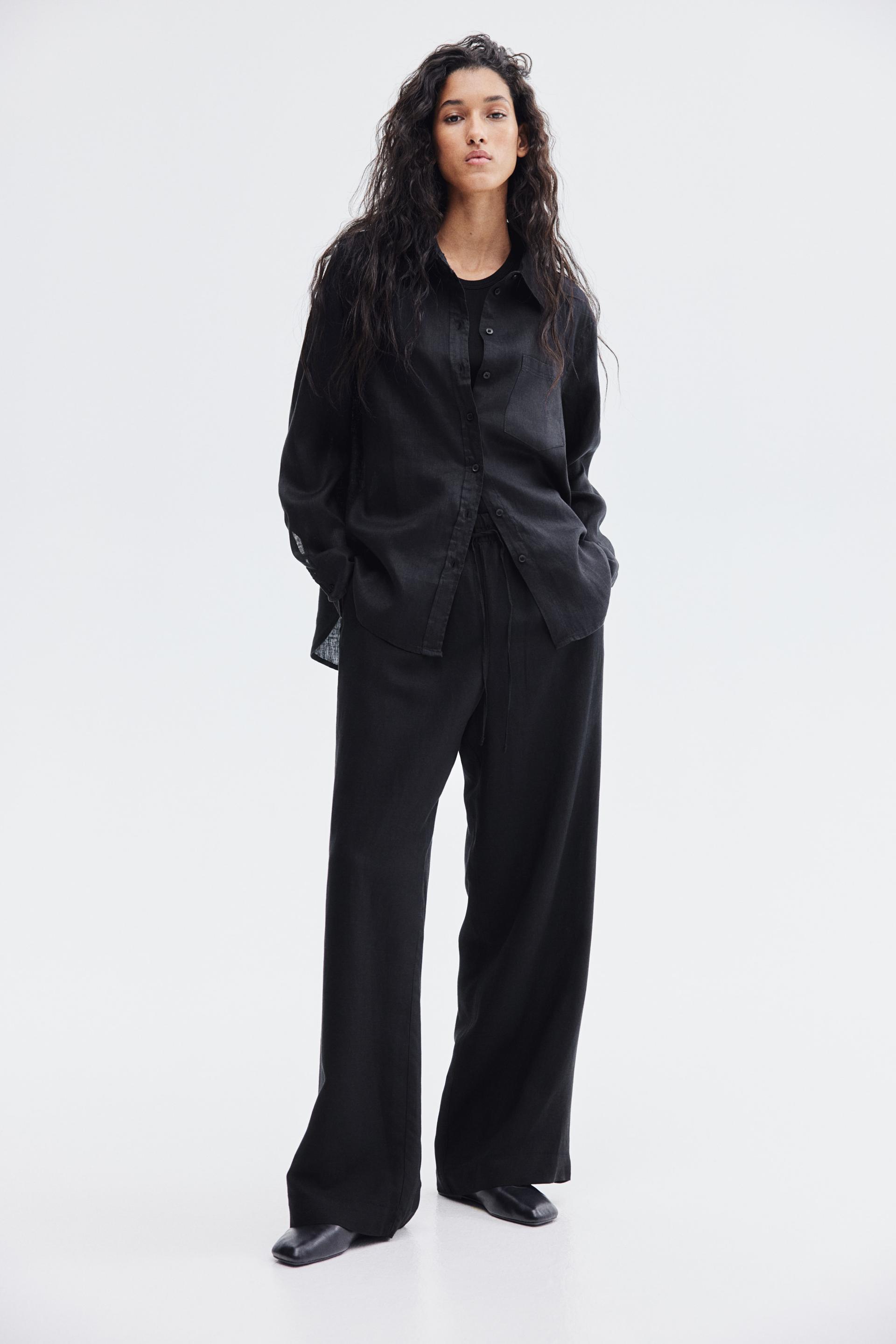 linen-blend pants