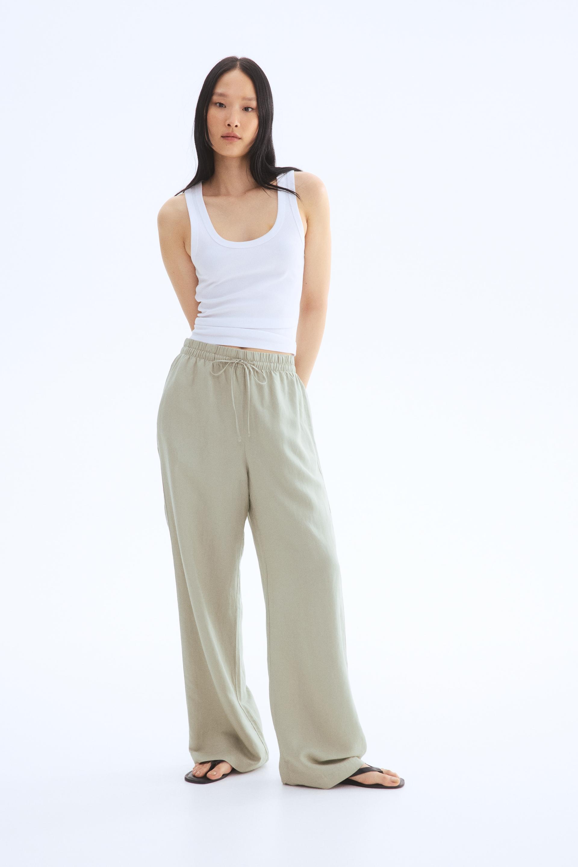 linen-blend pants