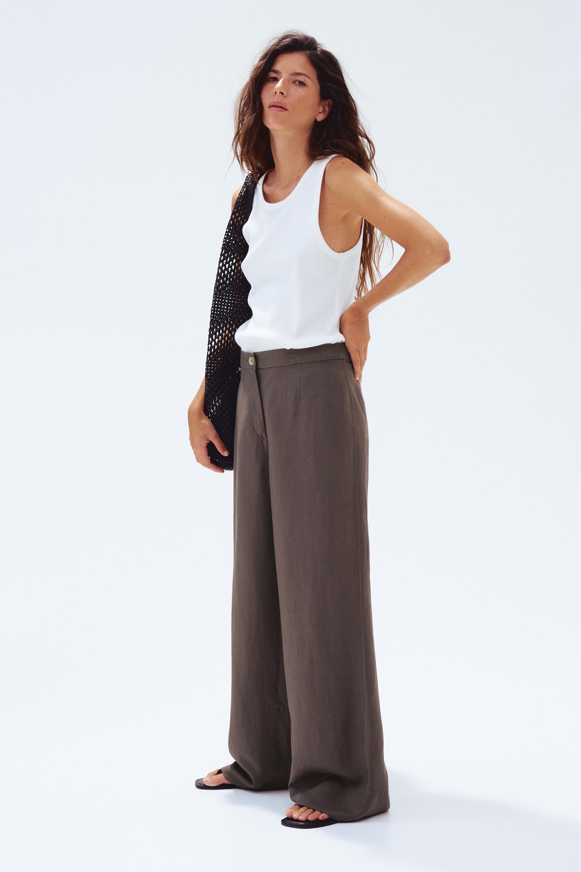 linen-blend pants