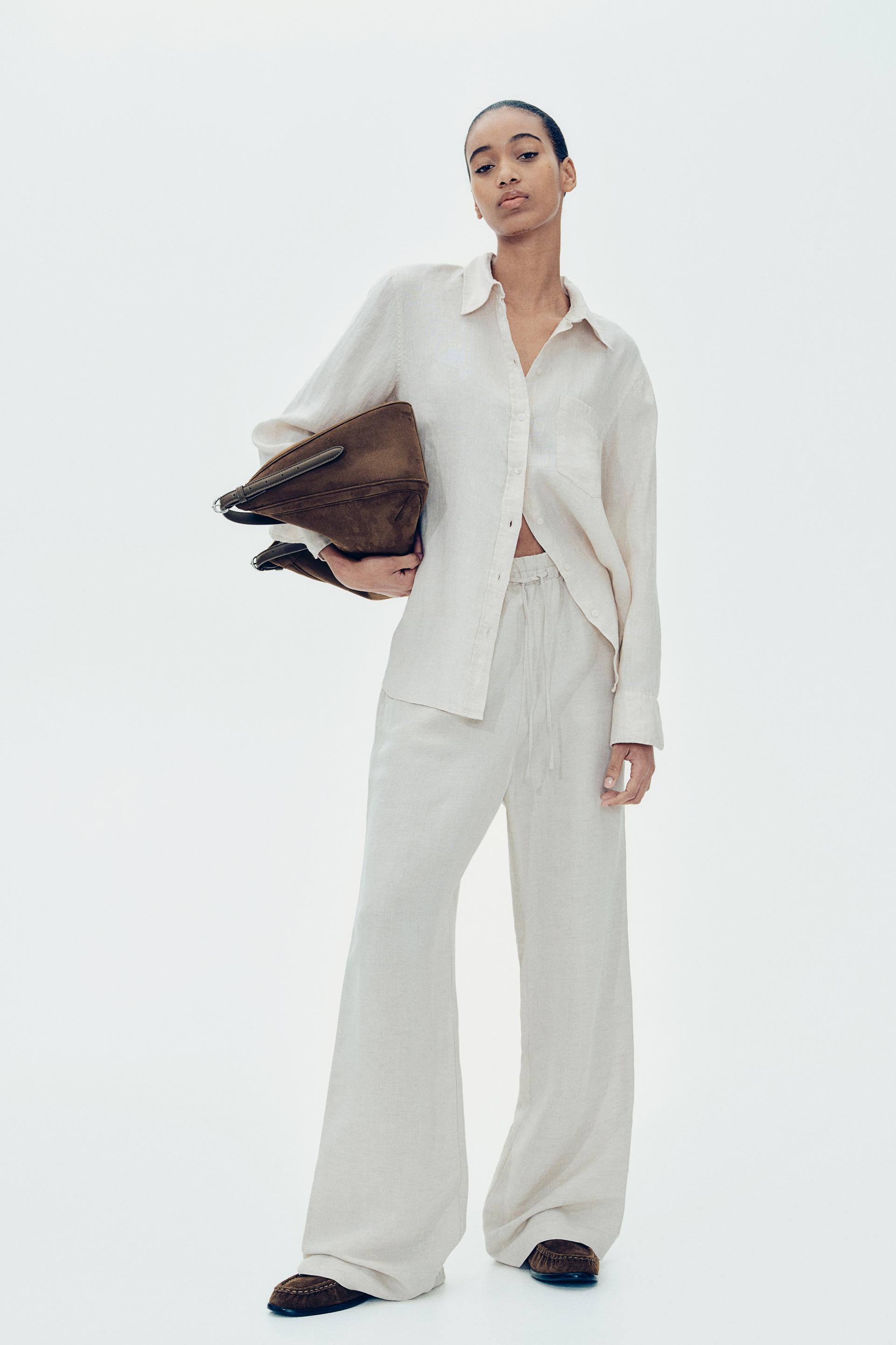 linen-blend pants