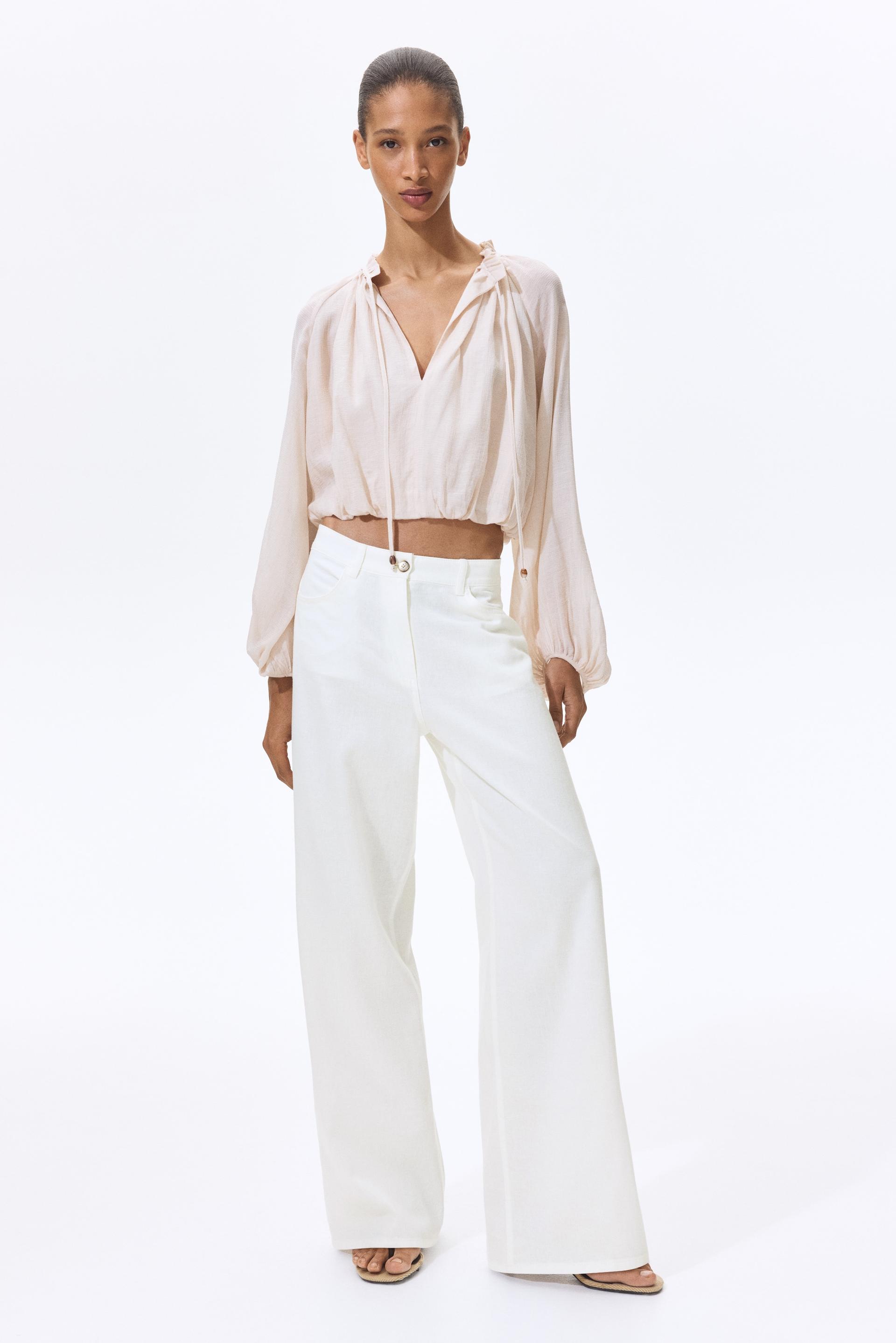 linen-blend pants
