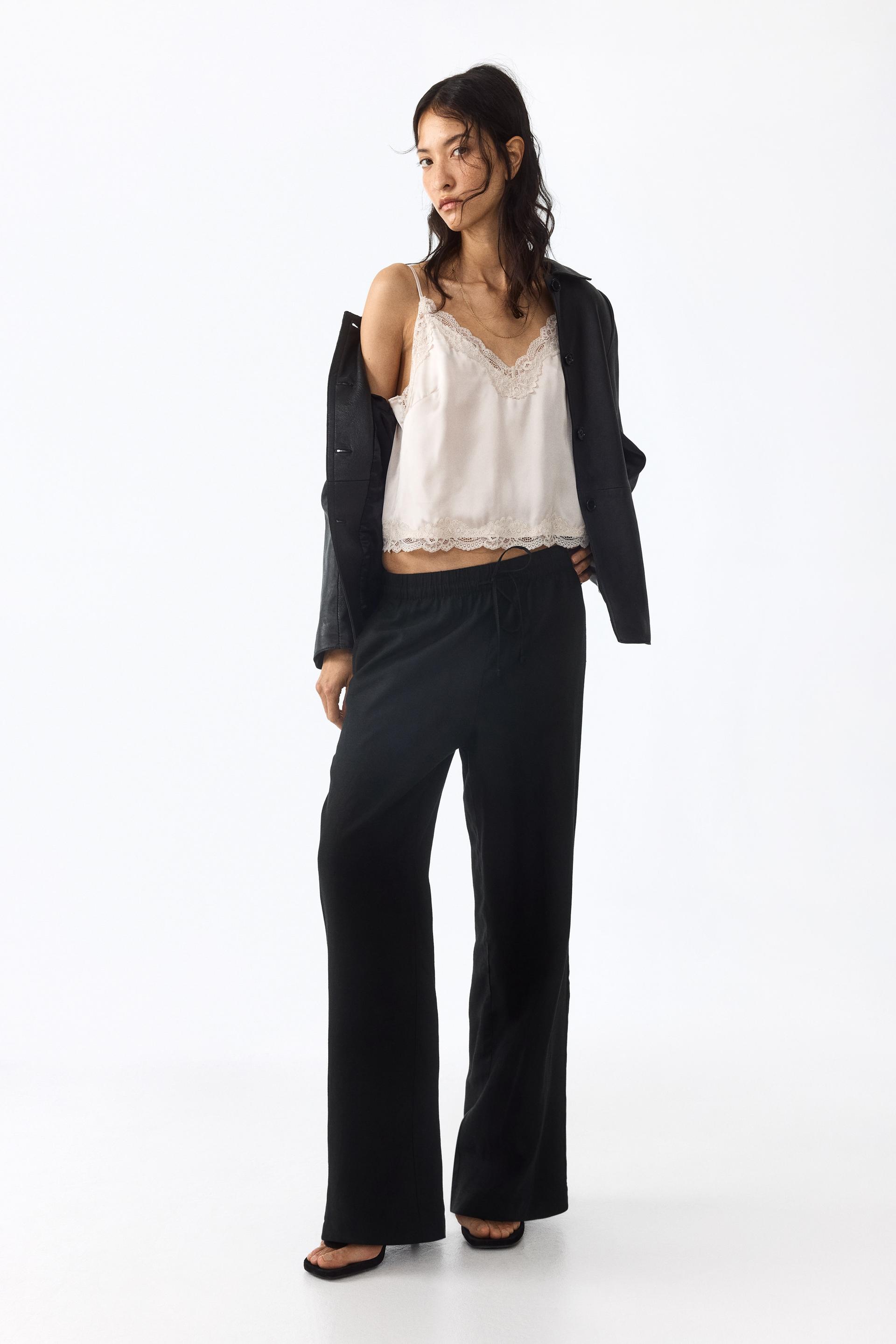 linen-blend pants