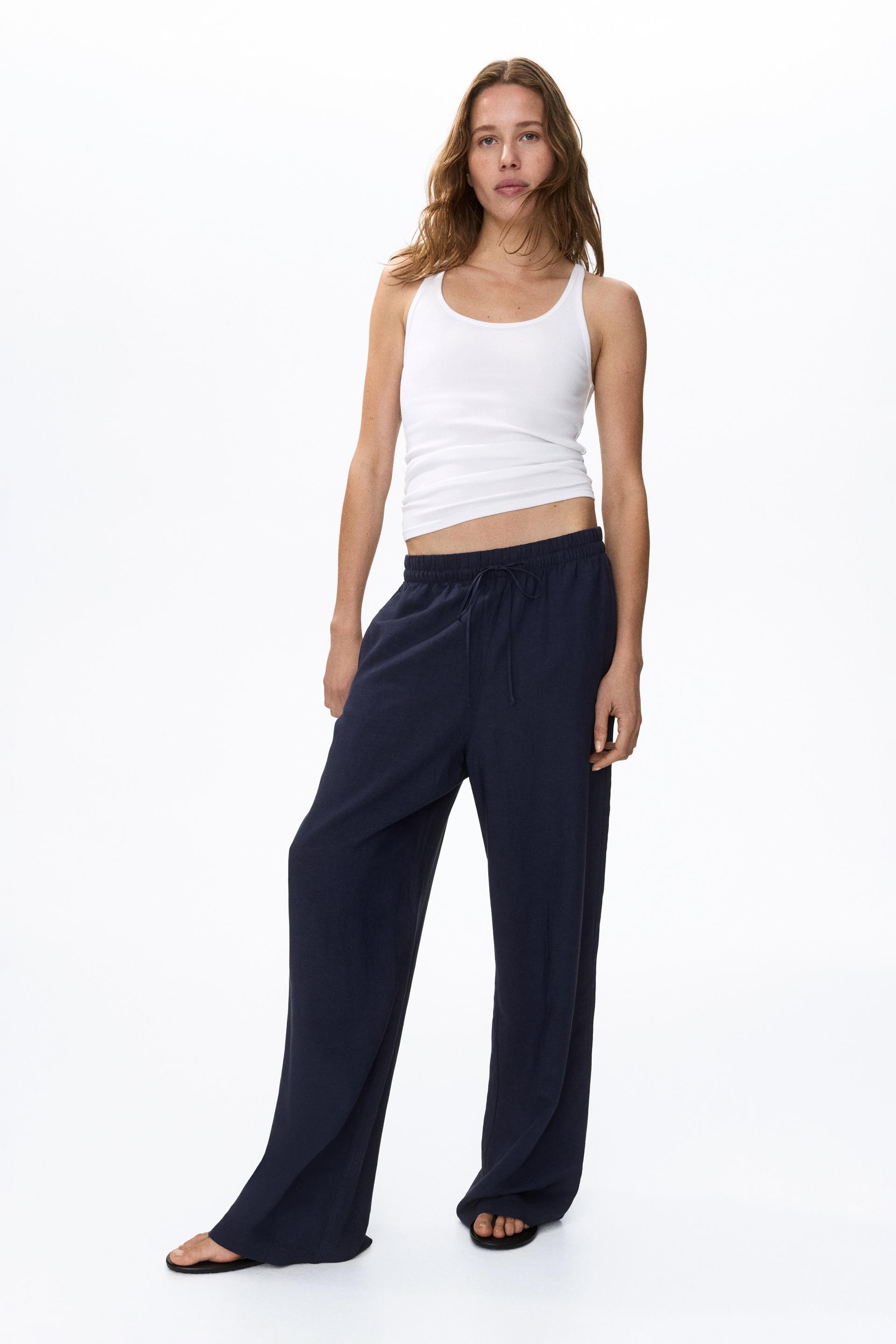 linen-blend pants