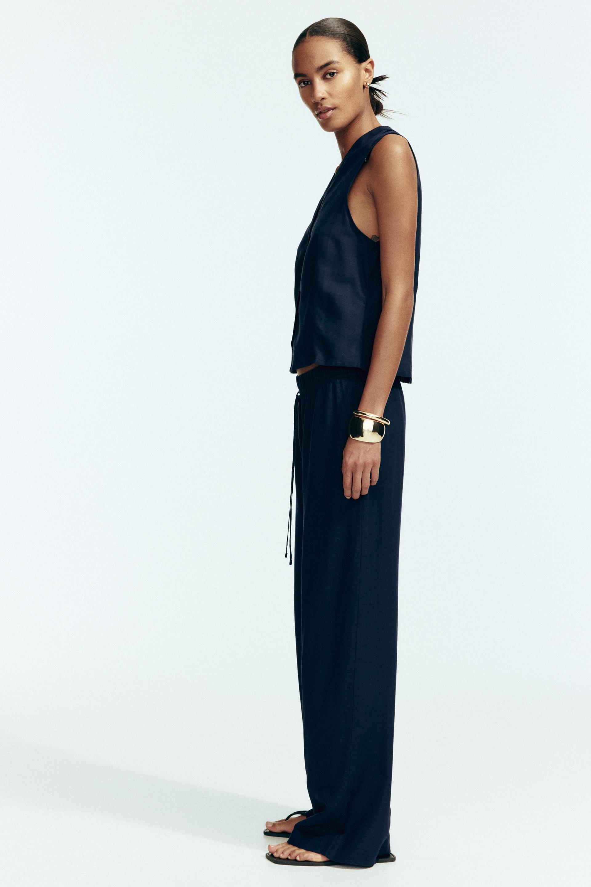 linen-blend pants